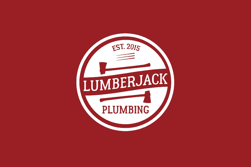 logo, logo design, brand, branding, identity, brand identity, design, portfolio, lumberjack, plumbing